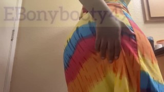 Girl Wearing A Rainbow Dress Ripping Nasty Bubbly Farts