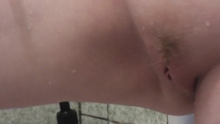 Shaving pussy in bathroom DuBarry Wet pussy Hairy Close UP