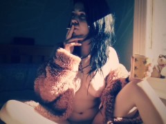 Smoking with my coffee in the morning sun