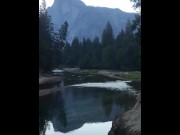 Preview 2 of Badass Skinny dipping, cliff jumping at Yosemite National park