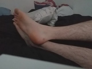 Relaxing with my Ankle Socks and Bare Feet