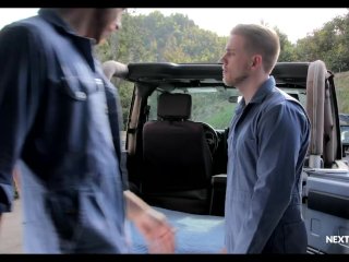 NextDoorRaw - Justin Matthews Pays Mechanics With Ass