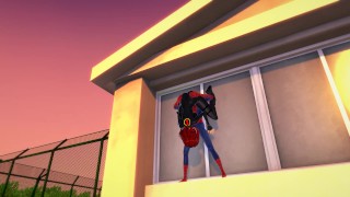 (3D Hentai) Spiderman (Człowiek Pająk) x Black Widow (Czarna Wdowa)
