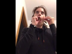 Piercing my cheeks