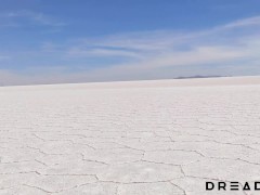 Very Risky Blowjob at Uyuni Salar (TWO CUMSHOTS)- Amateur Porn Vlog 6