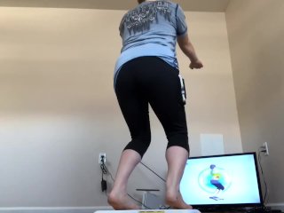 Milf_Exercising in Yoga_Pants (Wii Fit Mommy)