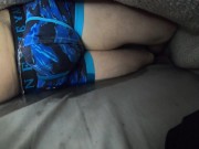 Preview 4 of Twink Pisses Underwear CUMS and Pisses again in bed HANDSFREE