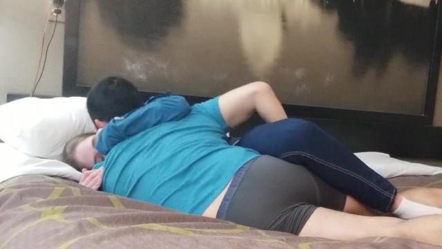 Nursing, Humping, Cumming All Over Her Jeans 