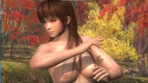 Nahé dívky bojují v lese Dead or Alive 5, 3d hentai, anime