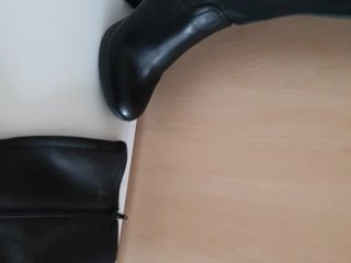 Cum on leather boots