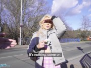 Preview 3 of Public Agent British tourist Gina Varney sucks Czech dick