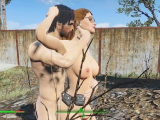 Sex on the farm. Worker actively fucks mistress  Fallout 4 Sex Mod