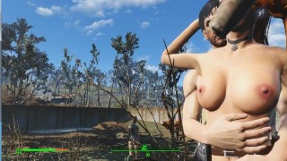 Sexo en la granja. Trabajador activamente folla amante | Fallout 4 Sex Mod