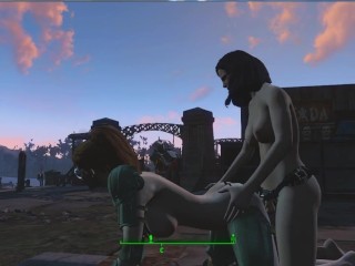 Piper Neukt me Met Een Strapon Voor Iedereen | Fallout 4 Sex Mod