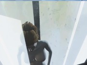 Preview 1 of Naked in the shower. Super fashionable shower from the future | Fallout 4