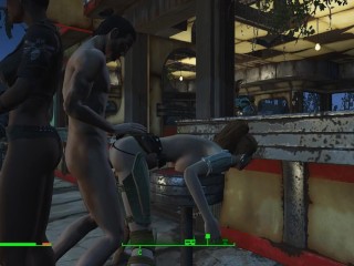 Sex in a Cafe on a Chair. Girl Wanted Anal after Battle | Fallout 4