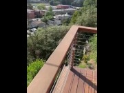 Preview 6 of Caught giving blowjob on Air B n B balcony