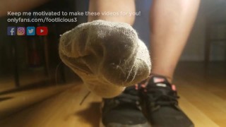 Sweat Dripping Dirty Socks Shoes Soles ASMR Jog In Heat