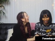 Preview 4 of Ebony Tart Jenna Foxx Tongue Fucks Hot Pussy Sabina Rouge!