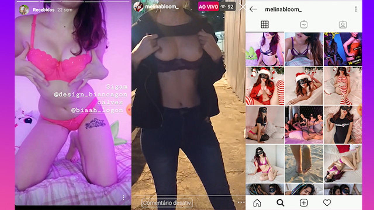 Mostrou os peitos na live