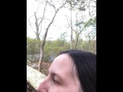 Preview 1 of girl gets face fucked in the forest while getting smacked around