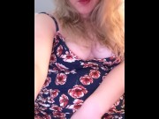 Preview 6 of Blonde begs for Daddy BEGGING FOR CUM DIRTY TALK GLASSES SELFIE JOI