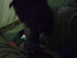 Ebony Thot Being a Whore Sucking Dick Trick or TreatNight - Mastermeat1