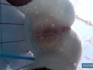 Hot Hungarian teen in the swimming pool Petra