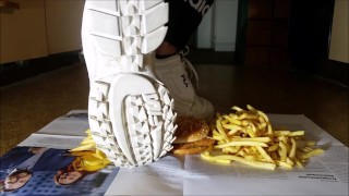 Burger Crushing with Fila Disruptor Sneaker (Trailer)
