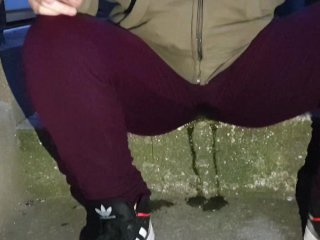 Alice - Smoking, Then Pissing my Already Wet Leggings Again! So wet! :3