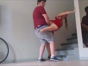 Preview 1 of French slut gets fucked in the stairwell