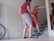 Preview 3 of French slut gets fucked in the stairwell