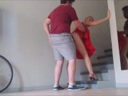 Preview 4 of French slut gets fucked in the stairwell
