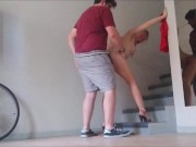 Preview 6 of French slut gets fucked in the stairwell