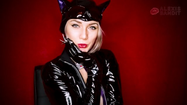 Watch Bondage Video:Catwoman makes you her sissy sidekick - Alexis Bandit
