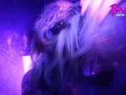Preview 5 of Neon UV Paint Sploshing! Blacklight Synth Rave Music Video