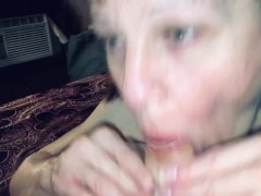 POV Mature Milf love’s sucking cock