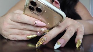 Fancy Femme Fingernails - Close Up Hand &up Worship