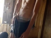 Preview 2 of Guy fingering in the shower after work