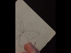 Русский парень рисует бабочку (не порно) - Screenshot 11 of 16 - Butterfly