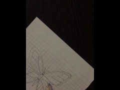 Русский парень рисует бабочку (не порно) - Screenshot 15 of 16 - Drawing