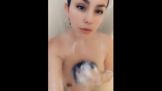 Sexy milf showering