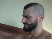 Preview 3 of Hairy Daddy Rims and Fucks Hunk Bottom