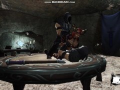 Two ninjas fucked a girl from two sides | world warcraft