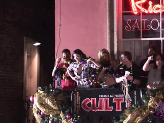 Flashing Titties From The Balcony At Mardi Gras