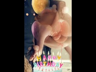 Birthday nut from the back