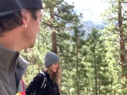 Preview 1 of Topless Blonde and Hot Guy fuck in Mt Charleston in Public