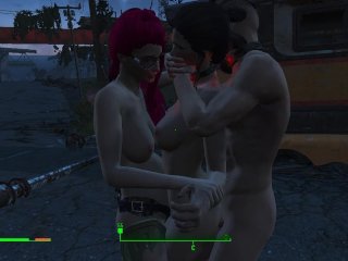 romantic, fallout 4, fallout 4 sex mod, 3some
