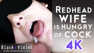 Redhead wife is hungry of cock