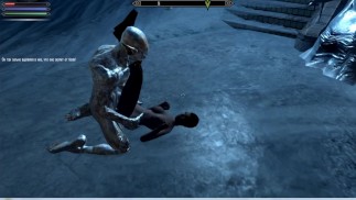Eisenstatue hartes Fickmädchen im Skyrim-Pornospiel